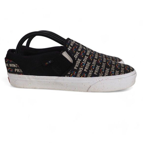 Vans Asher Classic Slip-on "Pride" Skate Shoes Multicolor Women's 10 - Picture 4 of 11